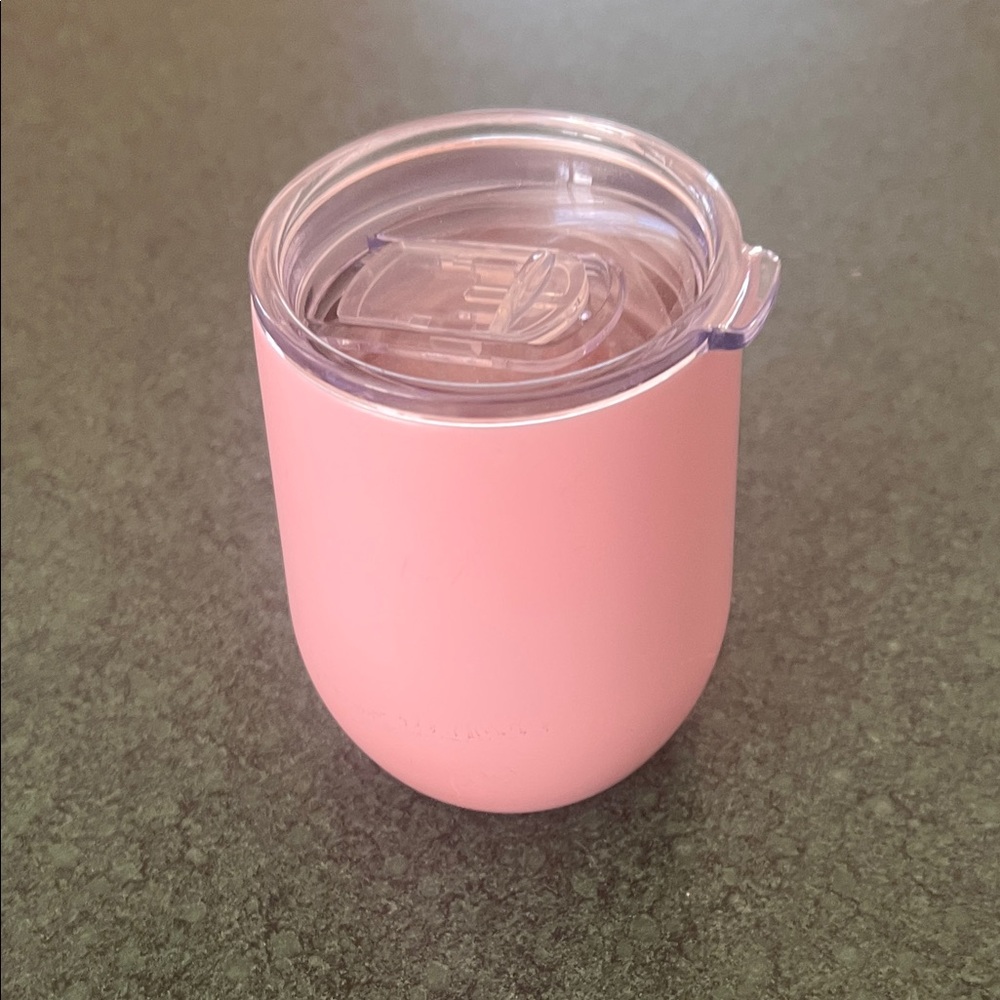 Southern Living At Home Pink Wine Tumbler with Clear Lid